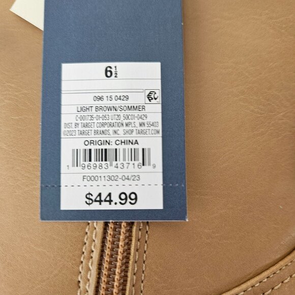 Universal Thread Womens Western Knee High Light Brown Memory Foam Boots Size 6.5 - Picture 11 of 11